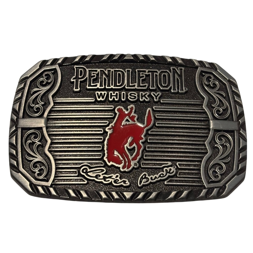 Montana Silversmiths Pendleton Whisky Belt Buckle Let'er Buck Limited Ed 2025